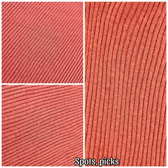 Ribbed Sweater Dress Asos Plus Size 22 Orange Knit Turtleneck Long Sleeve Cutout - Picture 6 of 9